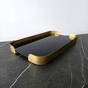 Ver imagem 7 de Bandeja em Metal Borda Curva com Vidro Preto 24297 - 40cm