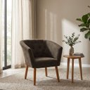 Ver imagem 1 de Cadeira Moderna para Recepção Comercial Sala de Espera Tecido Veludo Confortavel Pés de Madeira