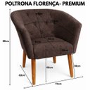 Ver imagem 2 de Cadeira Moderna para Recepção Comercial Sala de Espera Tecido Veludo Confortavel Pés de Madeira