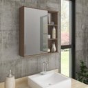 Ver imagem 5 de Kit com 3 Espelheiras para Banheiro 1 Porta 3 Prateleiras Treviso