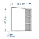 Ver imagem 4 de Kit com 3 Espelheiras para Banheiro 1 Porta 3 Prateleiras Treviso