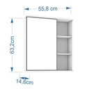 Ver imagem 4 de Kit com 5 Espelheiras para Banheiro 1 Porta 3 Prateleiras Treviso Branco