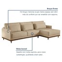 Ver imagem 5 de Sofá Living 260cm Chaise Lado Direito Artheus Linho
