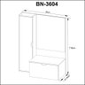 Gabinete para Banheiro Suspenso 90cm com 2 Portas Bn3604 Branco - Tecno - 4