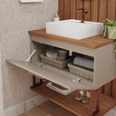 Ver imagem 6 de Kit com 2 Gabinetes Suspensos com Cuba 60cm Mari Espresso Móveis