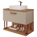 Ver imagem 7 de Kit com 2 Gabinetes Suspensos com Cuba 60cm Mari Espresso Móveis Marrom/Cappuccino
