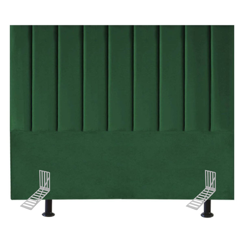 Cabeceira Estofada Cama Casal Queen Size 160 Cm Carolina Suede e Frame:verde