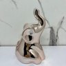 Enfeite decorativo elefante rose gold de cerâmica trabalhado - 3