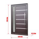 Ver imagem 4 de Porta Pivot.Alumínio Lamb.Miraggio c/Pux.D.Elite Marrom Corten 216x120 Brimak
