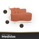Ver mais imagens de Kit 1 Poltrona com Sofá Curvo 2 Lugares Feijão Forma Orgânica Bouclé