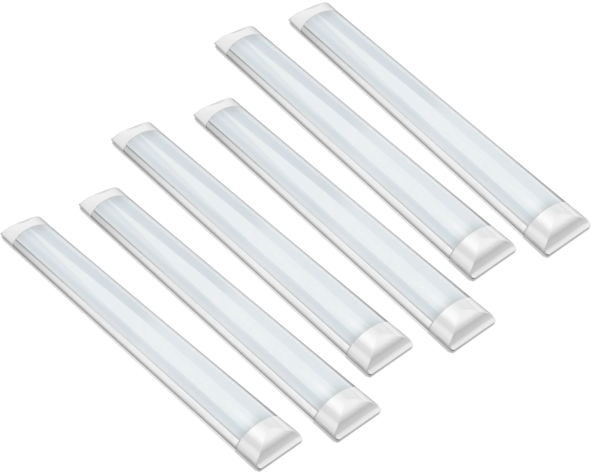 Kit 6 Luminária Tubular Led Slim 1,2mt Branco Frio 120cm 40w - 1