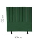Ver imagem 2 de Cabeceira Estofada Carla 90cm Solteiro para Cama Colchão Box Quarto Suede Verde - Aurora Line