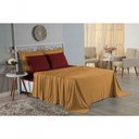 Ver imagem 4 de Jogo de Cama Casal Viúva Nobre 4 Peças Malha 100% Algodão - Cobre / Vinho