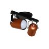 Spot No Trilho para 2 Lâmpadas - Direcionavel 360 Graus Cor Preto com Cobre - 2
