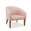 Ver imagem 5 de Poltrona Sala Decorativa Kit 2 Stella Pé Madeira Trapézio Castanho Veludo D03 - D’Rossi