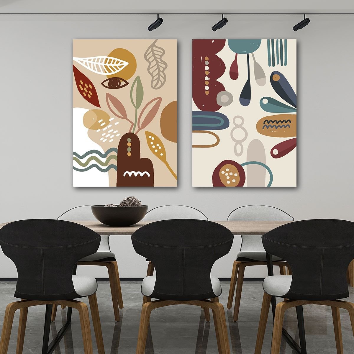 Conjunto 2 Quadros Decorativos Modernos Minimalistas para Quarto Sala de Estar - 4