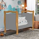 Ver imagem 2 de Conjunto Cômoda e Guarda Roupa Jujuba Berço Alvin MDF Nature Cinza Infantil Completo Moderno
