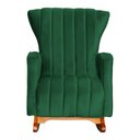 Ver imagem 3 de Poltrona Estofada de Balanço Melinda Veludo Verde - Lm Decor