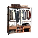 Ver imagem 3 de Guarda Roupa Industrial com 1 Porta Adelaide Preto Demolição
