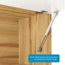 Ver imagem 7 de Cozinha Compacta Modulada 100% MDF 4 Peças 5 Portas e Vidro Reflecta 200cm Vicenza Espresso Móveis Branco/Amêndoa