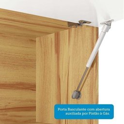 Cozinha Compacta 4 Peças com 5 Portas e Vidro Reflecta 200cm 100% Mdf Vicenza Espresso Móveis - 7