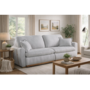 Ver imagem 6 de Sofá Cama Retrátil 3 Lugares sem Caixa Trevo 2.10m Linho Prata - Mundial Estofados