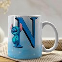 Ver imagem 1 de Caneca de Porcelana Stitch Letras A-z 325ml Azul N