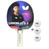 Raquete Tênis de Mesa Butterfly LIN YUN- JU S-3 + Bolas - 1