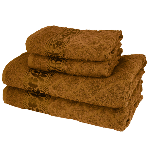 Kit 4 Toalhas Luxo Flabom 2 Banho + 2 Rosto 100% Algodão Premium Alta Absorção e Toque Aveludado Fla