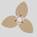 Ver imagem 4 de Ventilador de Teto com Controle Remoto Natuvent Dahlia LED 3 Pás Palha Natural