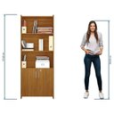 Ver imagem 7 de Conjunto 3 Peças 1 Mesa em L 2 Gavetas 3 Portas 2 Armários Espresso Móveis Freijó Marrom