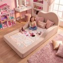 Ver imagem 3 de Cama Montessoriana Solteiro Cloud 118x220cm Xpand Tech Bouclê Bege Claro Cama Inbox