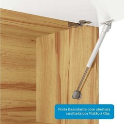 Cozinha Compacta 4 Peças com 5 Portas e Vidro Reflecta 200cm 100% MDF Vicenza Espresso Móveis - 7