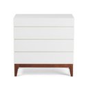 Ver imagem 4 de Cômoda para Quarto 4 Gavetas MDF Fresh Yescasa Branco/Imbuia