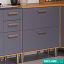 Ver imagem 2 de Balcão de Cozinha 100%mdf 80 Cm 1 Porta Basculante com 1 Gavetas Bella Mgm Móveis Freijó/titanium