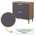 Ver imagem 4 de Balcão de Cozinha 100%mdf 80 Cm 1 Porta Basculante com 1 Gavetas Bella Mgm Móveis Freijó/titanium