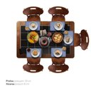 Ver imagem 3 de Mesa retangular para varanda gourmet em madeira e 28 azulejos com 5 cadeiras de madeira - Familia e 