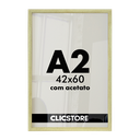 Ver imagem 1 de Moldura A2 Com Acetato 42x60 Quadros Poster Foto Quarto Sala Casa Parede Certificados Madeira Fundo