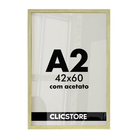 Moldura A2 Com Acetato 42x60 Quadros Poster Foto Quarto Sala Casa Parede Certificados Madeira Fundo