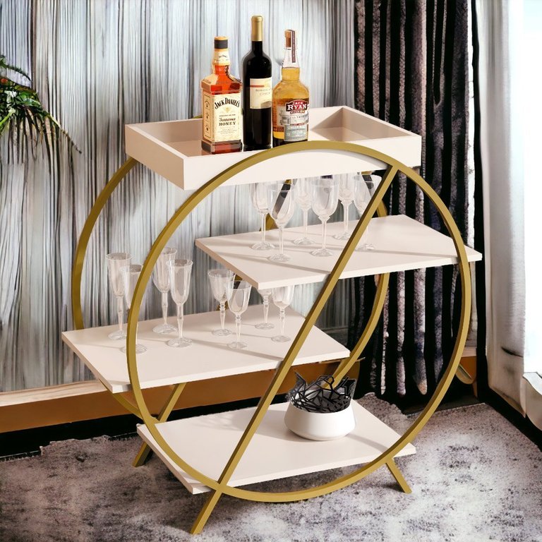 Adega Jb 4009 Pérola e Dourado Bechara
