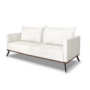 Ver imagem 5 de Sofá Zeki 3 Lugares 220 cm Linho Boucle Branco Off White