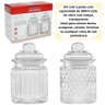 Kit Conjunto 2 Potes Vidro Herméticos para Alimentos Doces Compotas Decoração - 2