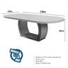Sala de Jantar 196x90 MDF/Vidro 6 Cadeiras Mel Bom Pastor - 4