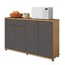 Ver imagem 1 de Balcão de Cozinha 4 Portas 1 Gaveta Campinas Arte Móveis Cinamomo/grafite