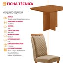 Ver imagem 7 de Mesa de Jantar Olimpia 90cm Tampo MDF Laminado Canto Copo com 4 Cadeiras Lorena