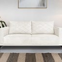 Ver imagem 1 de Sofá Eliot 2 Lugares 160 cm Linho Boucle Branco Off White