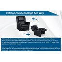 Ver imagem 2 de Poltronas de Amamentação Reclinável França Mitus Two Way Courano Preto - Probel