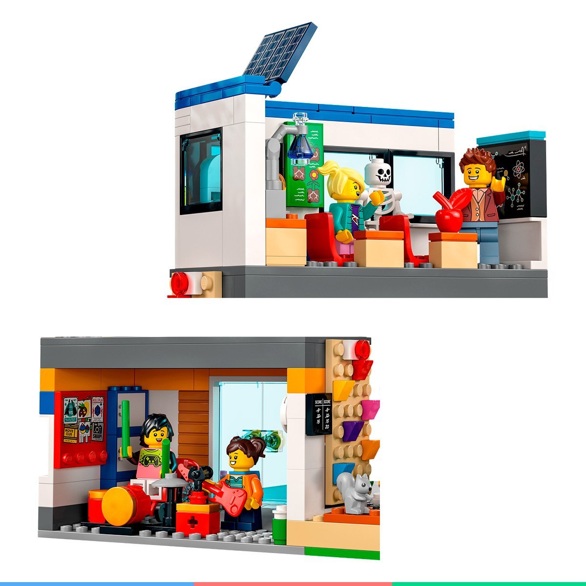 Brinquedo LEGO City Expansível de Montar Infantil Criança Dia Letivo Escolar 7 Bonequinhos +6 - 9