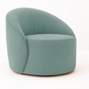 Ver imagem 2 de Poltrona Decorativa Orgânica Giratória Lua Cotelê/veludo D03 - D’Rossi