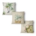 Ver imagem 1 de Kit 3 Capas de Almofada 43x43cm - Floral - Tecido Veludo 100% Poliéster